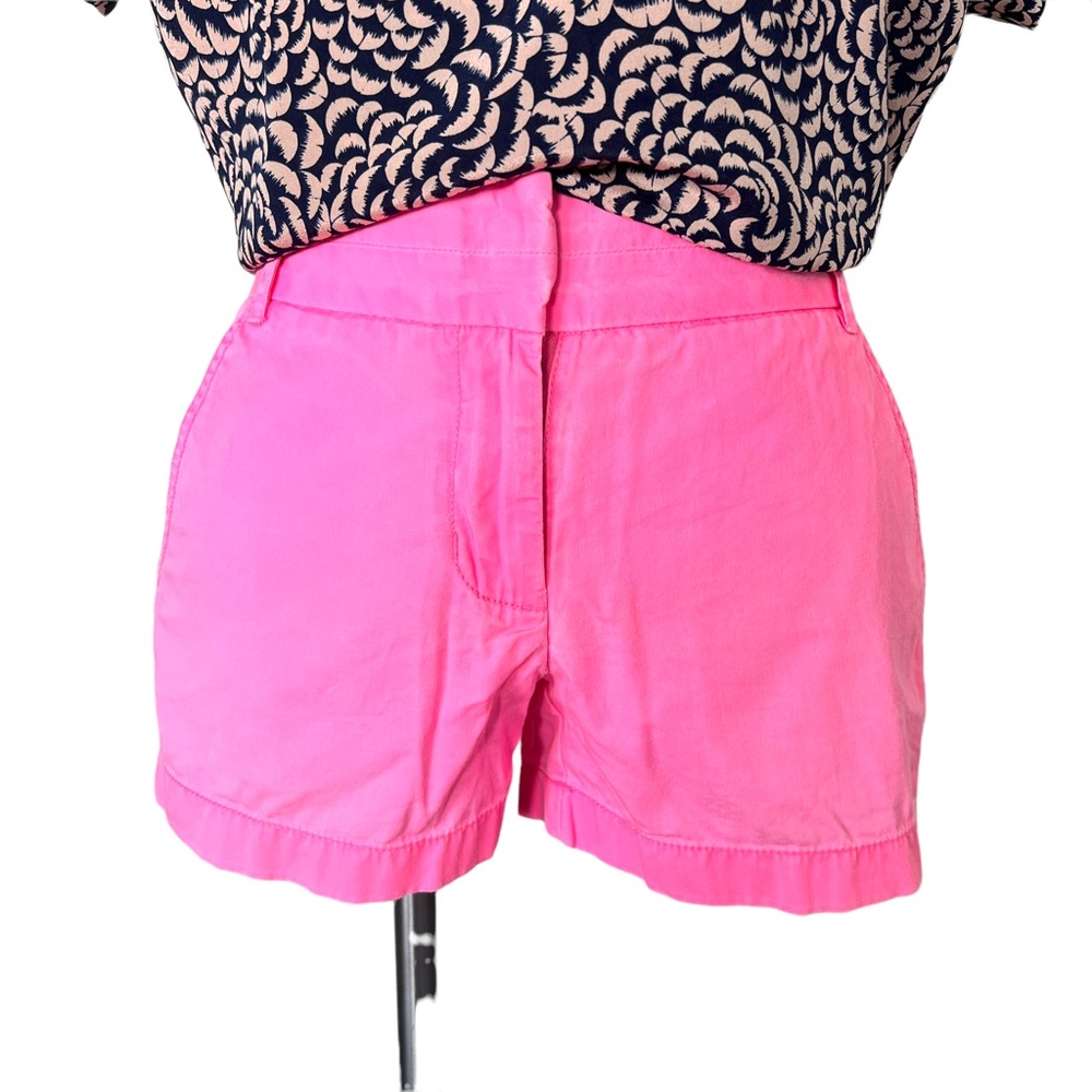 J. CREW FACTORY Chino Cotton Broken-In Shorts Pink Sz 00